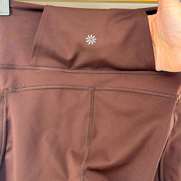 Athleta Ultimate Stash Craft Toasted Brown Colorblock 7/8 Tight Leggings Size XS - Picture 9 of 14